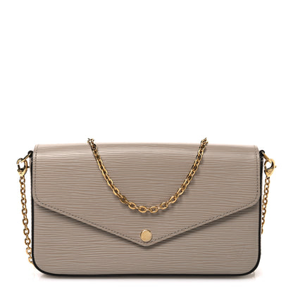 Louis Vuitton Epi Felicie Pochette Chain Wallet Galet 1 of 10