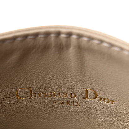 Christian Dior Supple Calfskin Cannage Caro Freesia Card Holder Powder Beige 6 of 7
