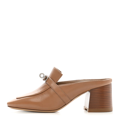 Hermes Goatskin Blossom Mules 35 Marron Havane 1 of 10