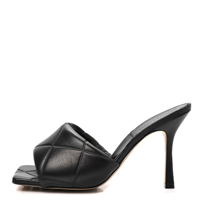 Bottega Veneta Nappa Quilted Rubber Lido Mule Sandals 41 Black 1 of 7