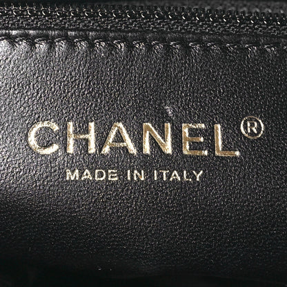 Chanel Shiny Lambskin Quilted Golden Links Top Handle Flap Black 5 of 10