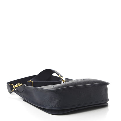 Hermes Taurillon Clemence Evelyne III PM Bleu Nuit 4 of 10