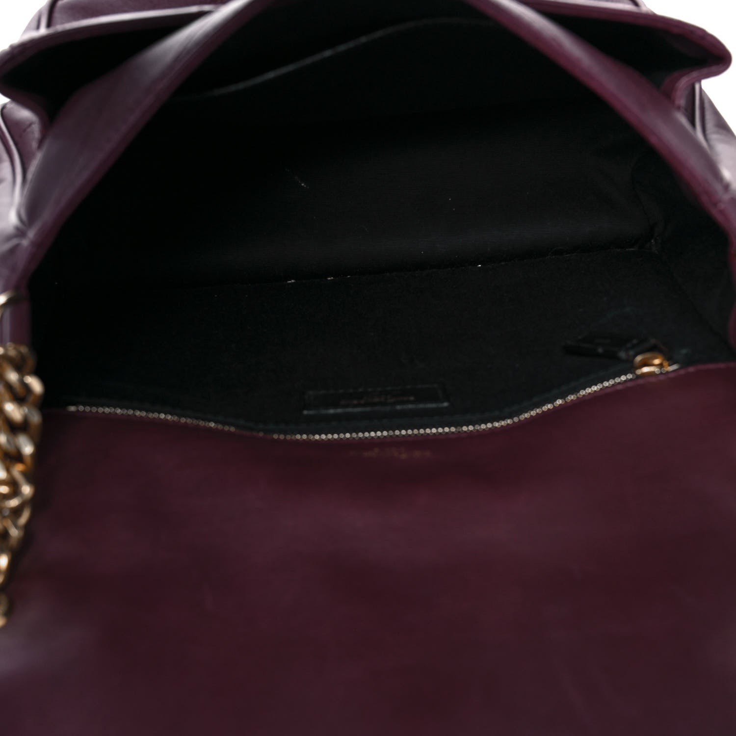 Saint Laurent Lambskin Matelasse Monogram Medium Niki Chain Satchel Burgundy 4 of 10