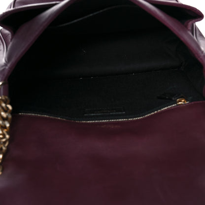 Saint Laurent Lambskin Matelasse Monogram Medium Niki Chain Satchel Burgundy 4 of 10