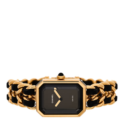 Chanel Stainless Steel Lambskin 20mm Chain Premiere Quartz Watch Gold M 2 of 4