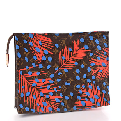 Louis Vuitton Monogram Jungle Dots Toiletry Pouch 26 Coquelicot Denim 3 of 12