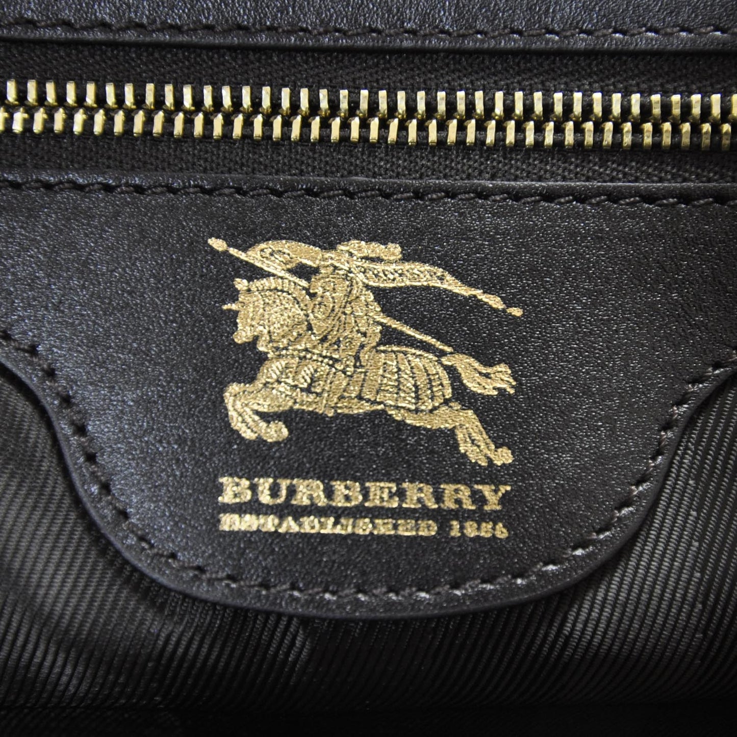 Leather Quilted Manor Tote Dark Brown