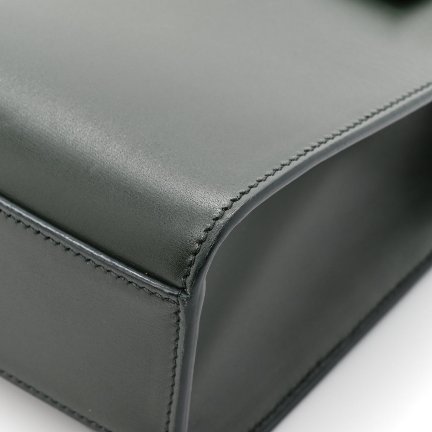 Smooth Calfskin Medium Manhattan Shoulder Bag Dark Green