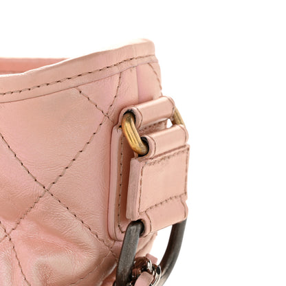 Chanel Iridescent Aged Calfskin Quilted Small Gabrielle Hobo Rose Rose 12 of 13