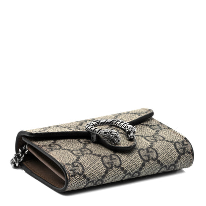 Gucci GG Supreme Monogram Dionysus Coin Purse Taupe 4 of 10