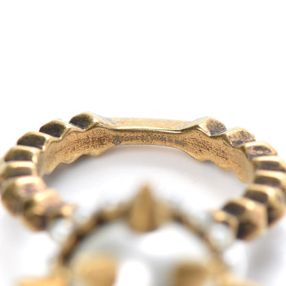 Gucci Metal Pearl Studded Ring M Aged Gold 5 of 6