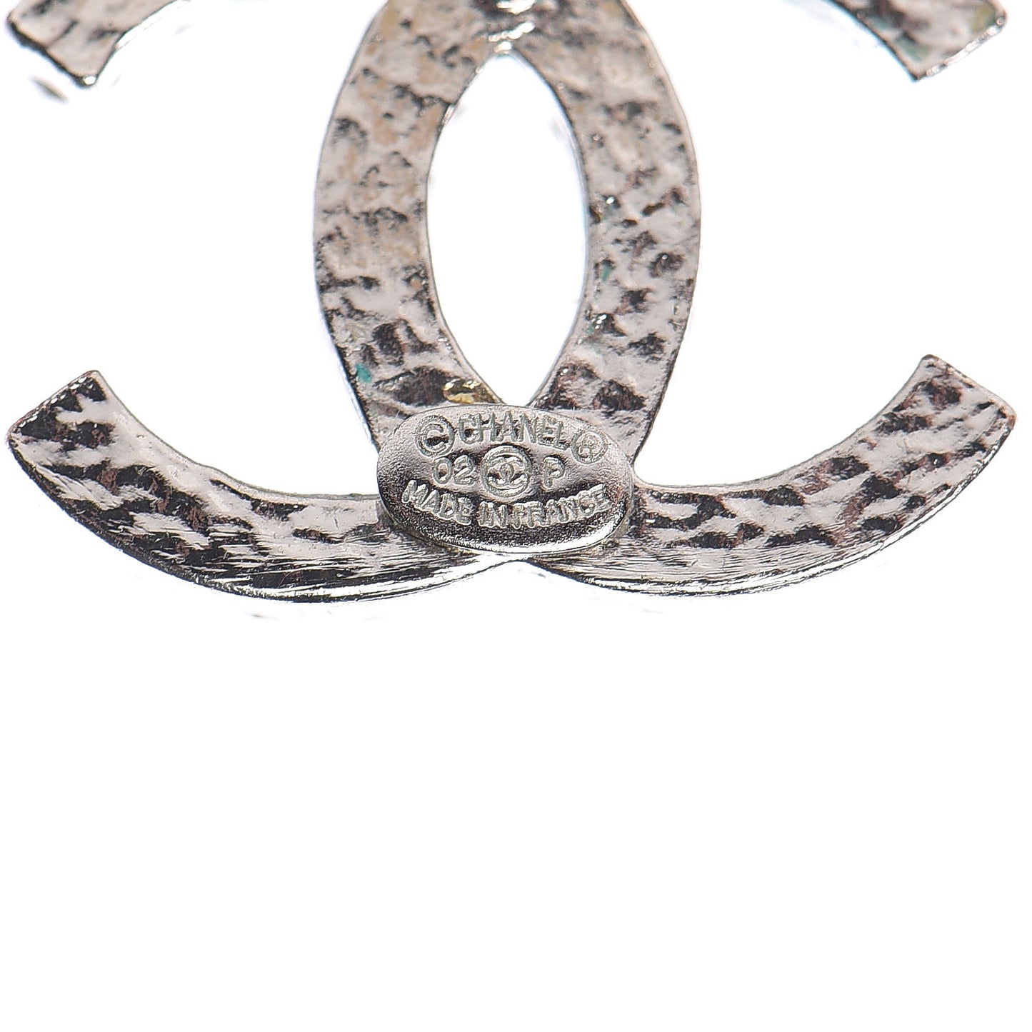 Crystal CC Earrings Silver