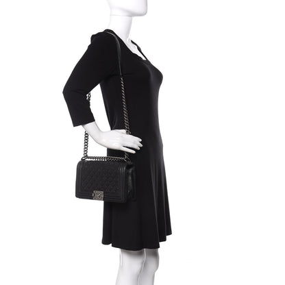 Chanel Caviar Quilted Medium Boy Flap Black 2 of 10