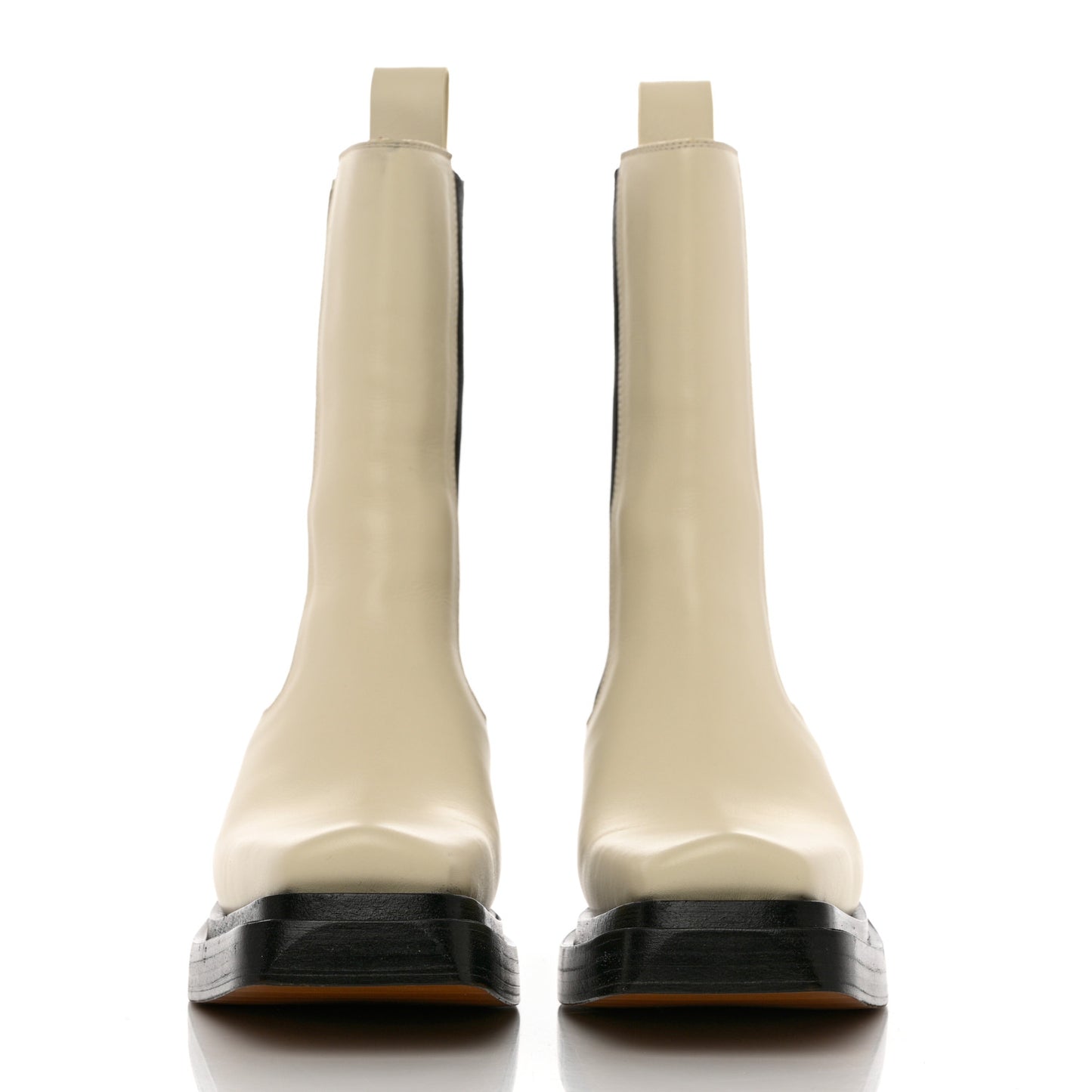 Calfskin Lean Mid-Calf Boots 36.5 Wax