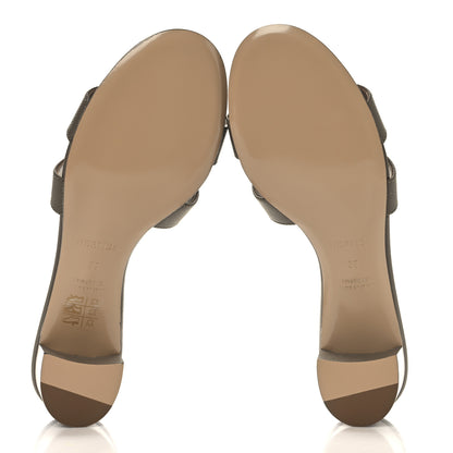 Hermes Epsom Oasis Sandals 39 Etoupe 6 of 10