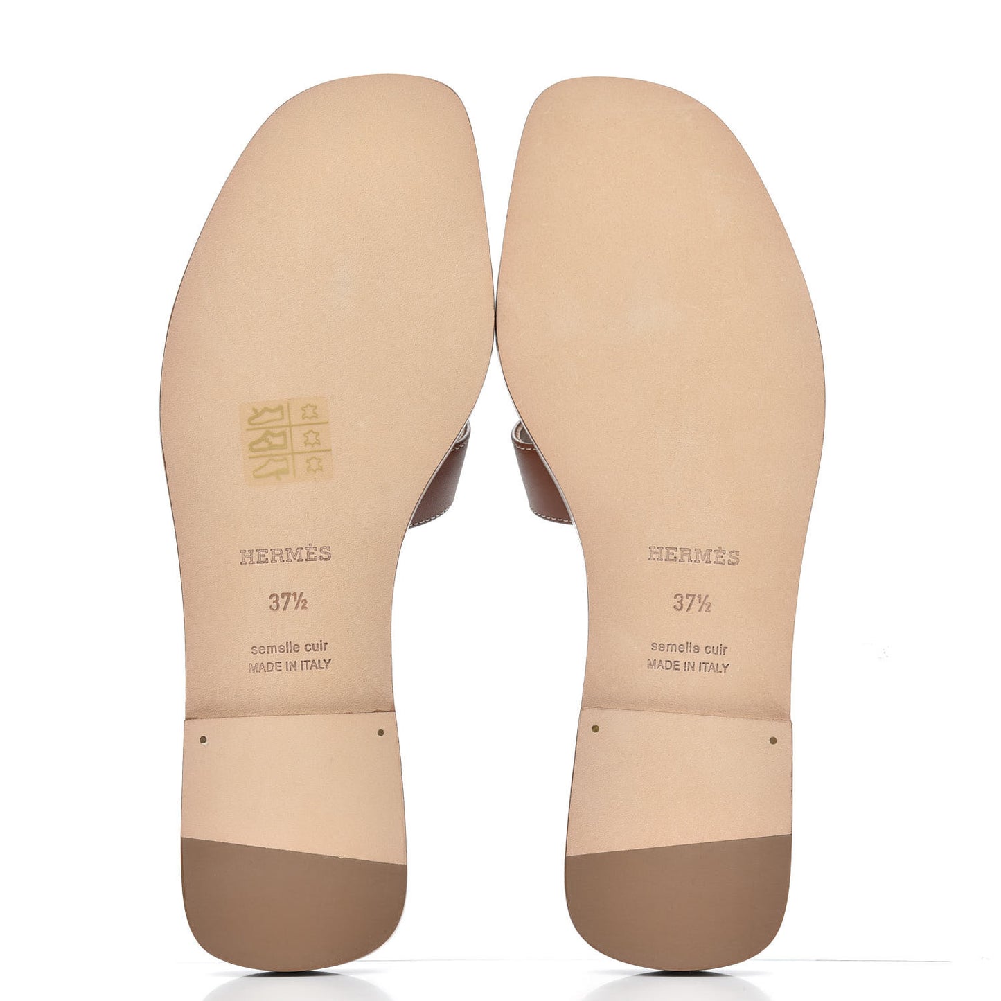 Box Calfskin Oran Sandals 37.5 Gold