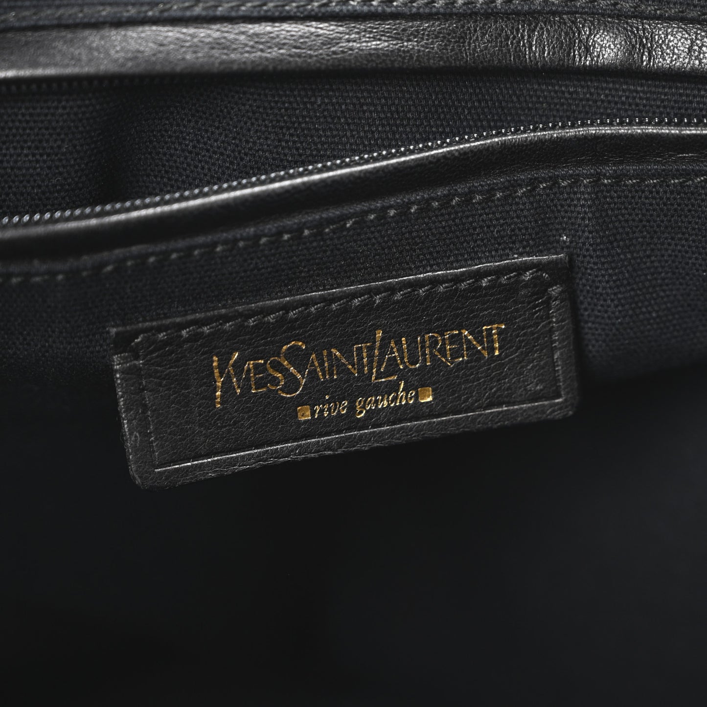 Metallic Calfskin Canvas Large Muse Black Gold