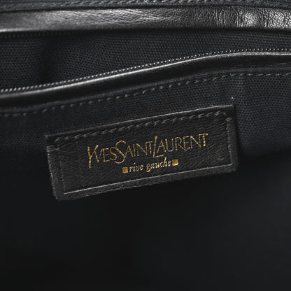 Saint Laurent Metallic Calfskin Canvas Large Muse Black Gold 8 of 12