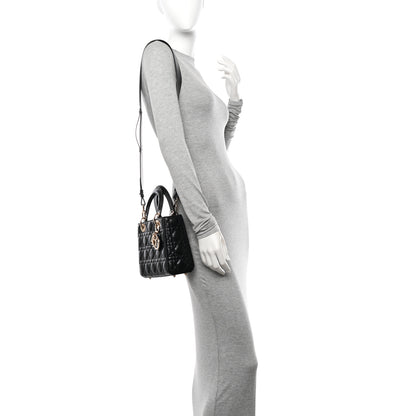 Christian Dior Lambskin Cannage Small My ABCDior Lady Dior Black 2 of 11