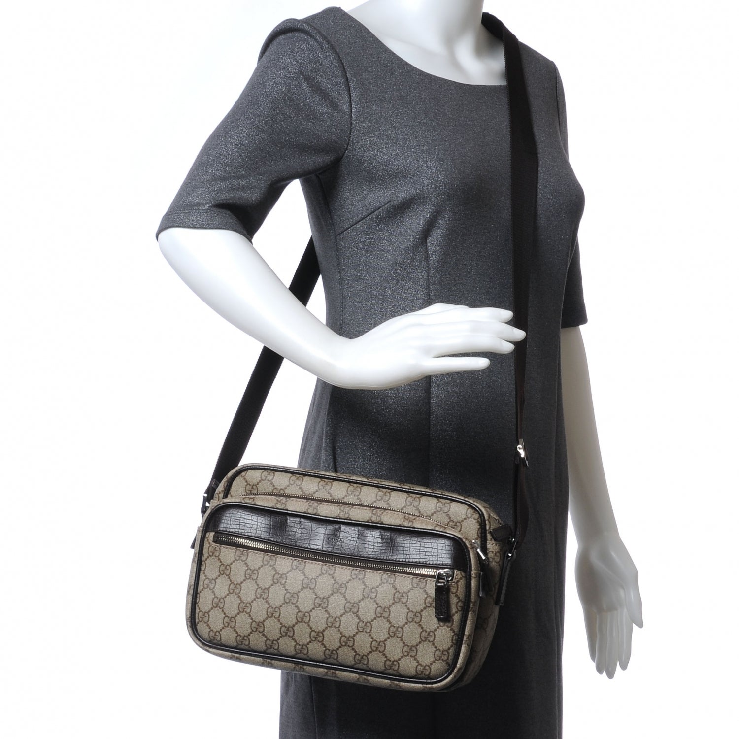 Gucci GG Plus Monogram Camera Bag Dark Brown 2 of 7