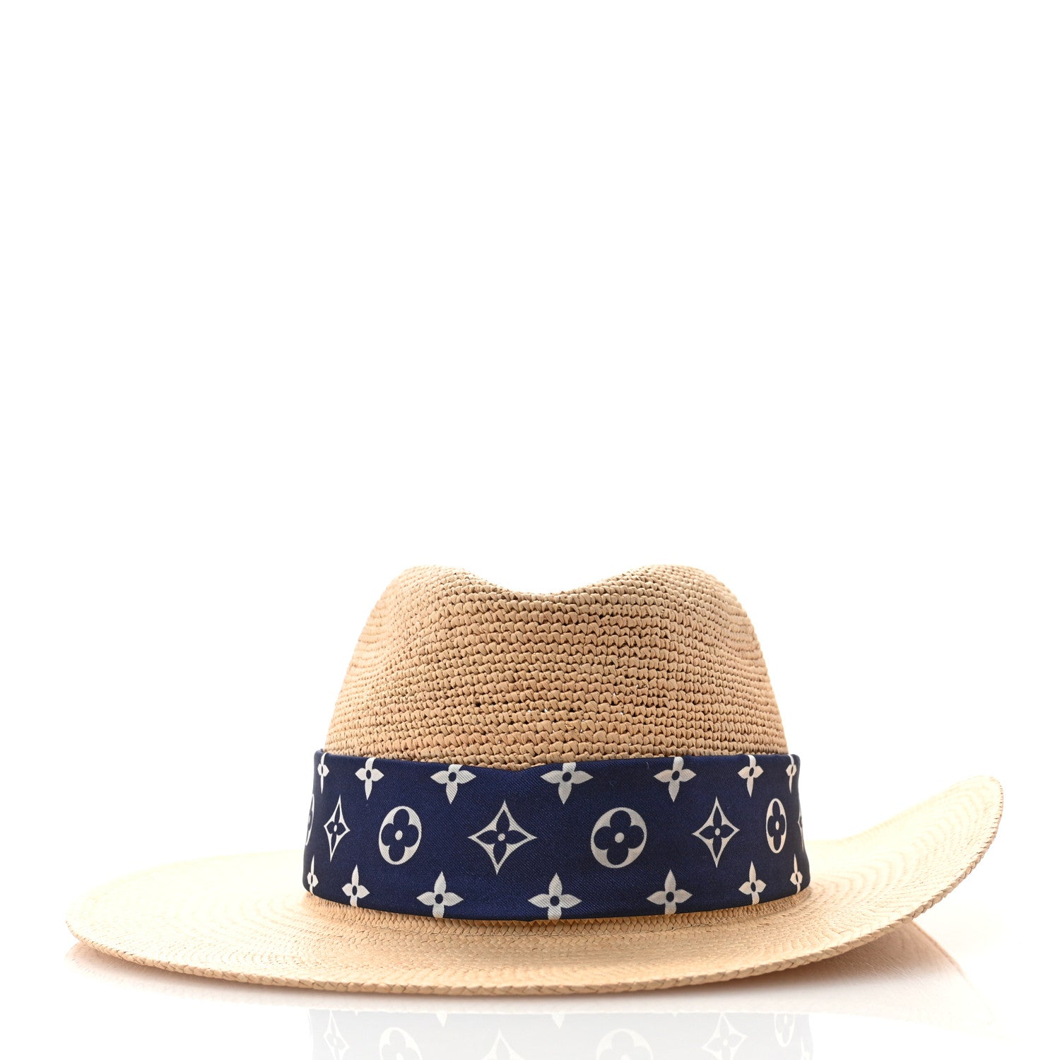 Louis Vuitton Raffia Panama Fedora M Natural 3 of 10