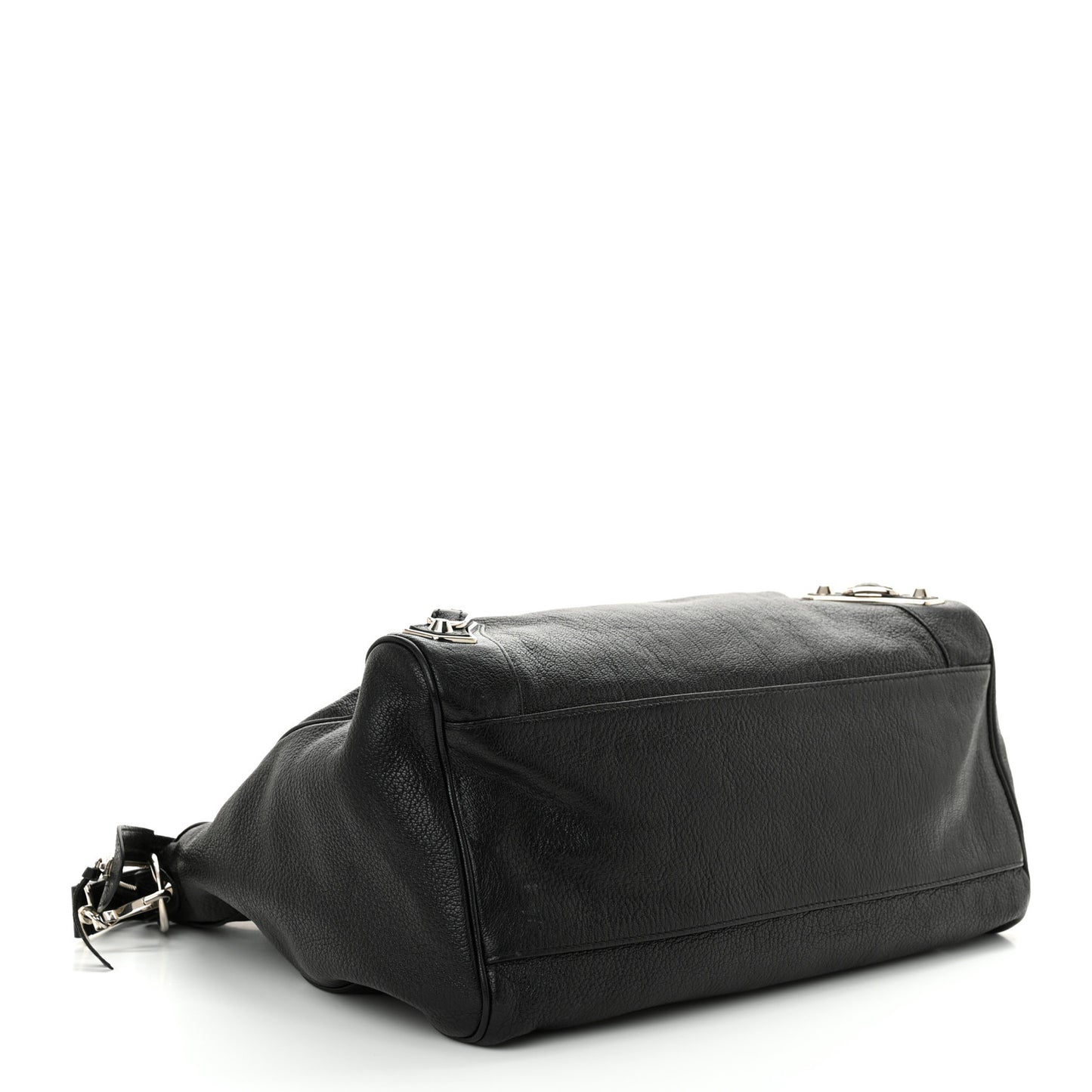 Chevre Silver Metallic Edge Hardware Velo Black