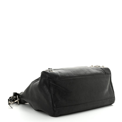 Balenciaga Chevre Silver Metallic Edge Hardware Velo Black 5 of 12