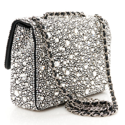 Chanel Satin Strass Mini Flap Silvery 3 of 12