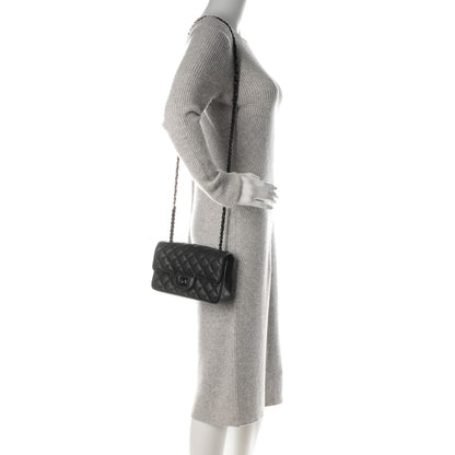 Chanel Crumpled Calfskin Quilted Mini Rectangular Flap So Black 2 of 8