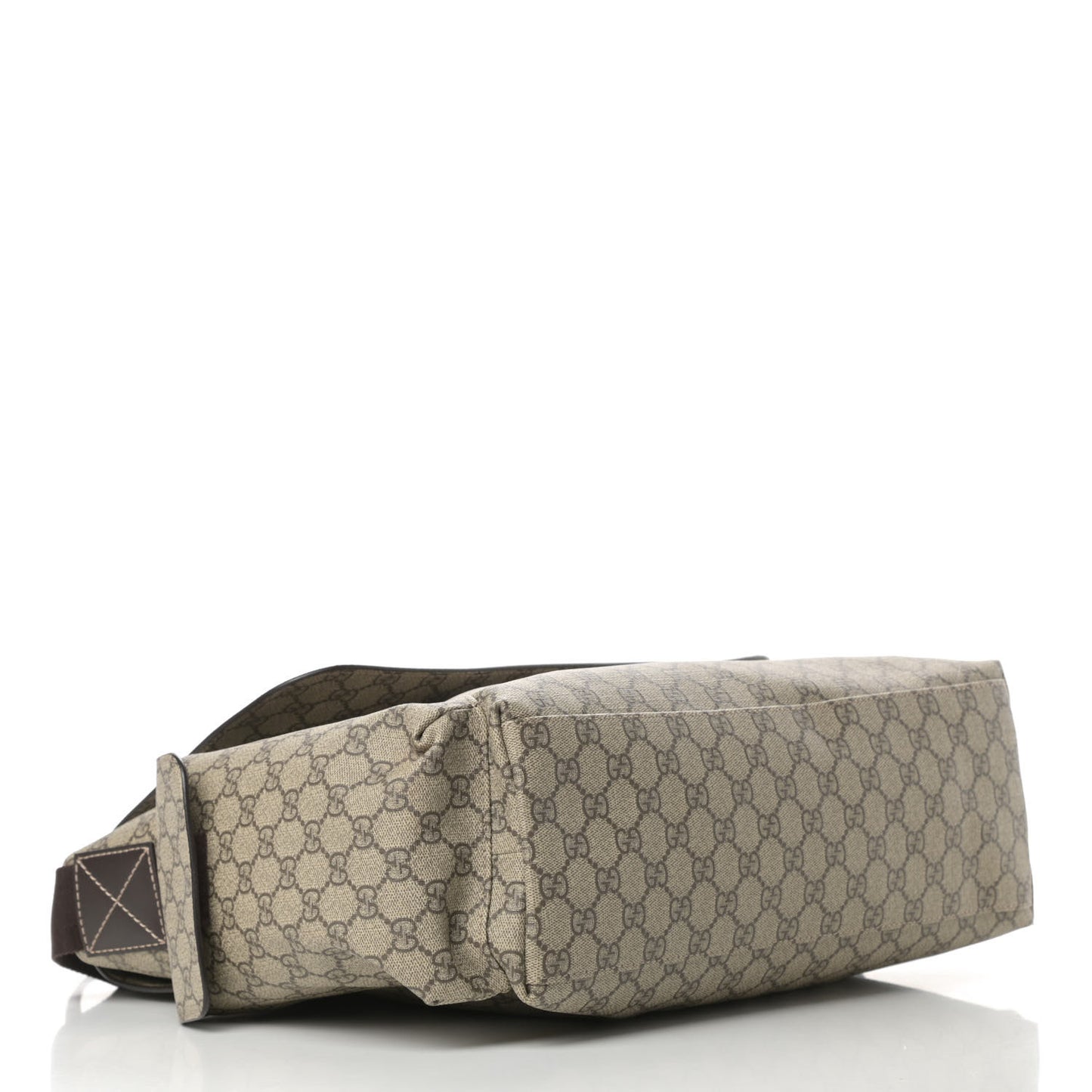 GG Plus Monogram Messenger Diaper Bag Dark Brown