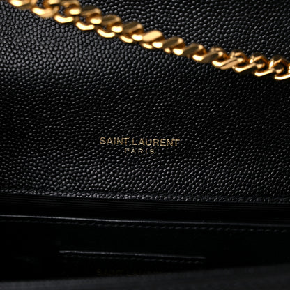 Saint Laurent Grain De Poudre Small Monogram Kate Satchel Black 6 of 12