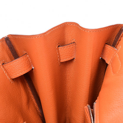 Hermes Taurillon Clemence Birkin 40 Orange 10 of 35