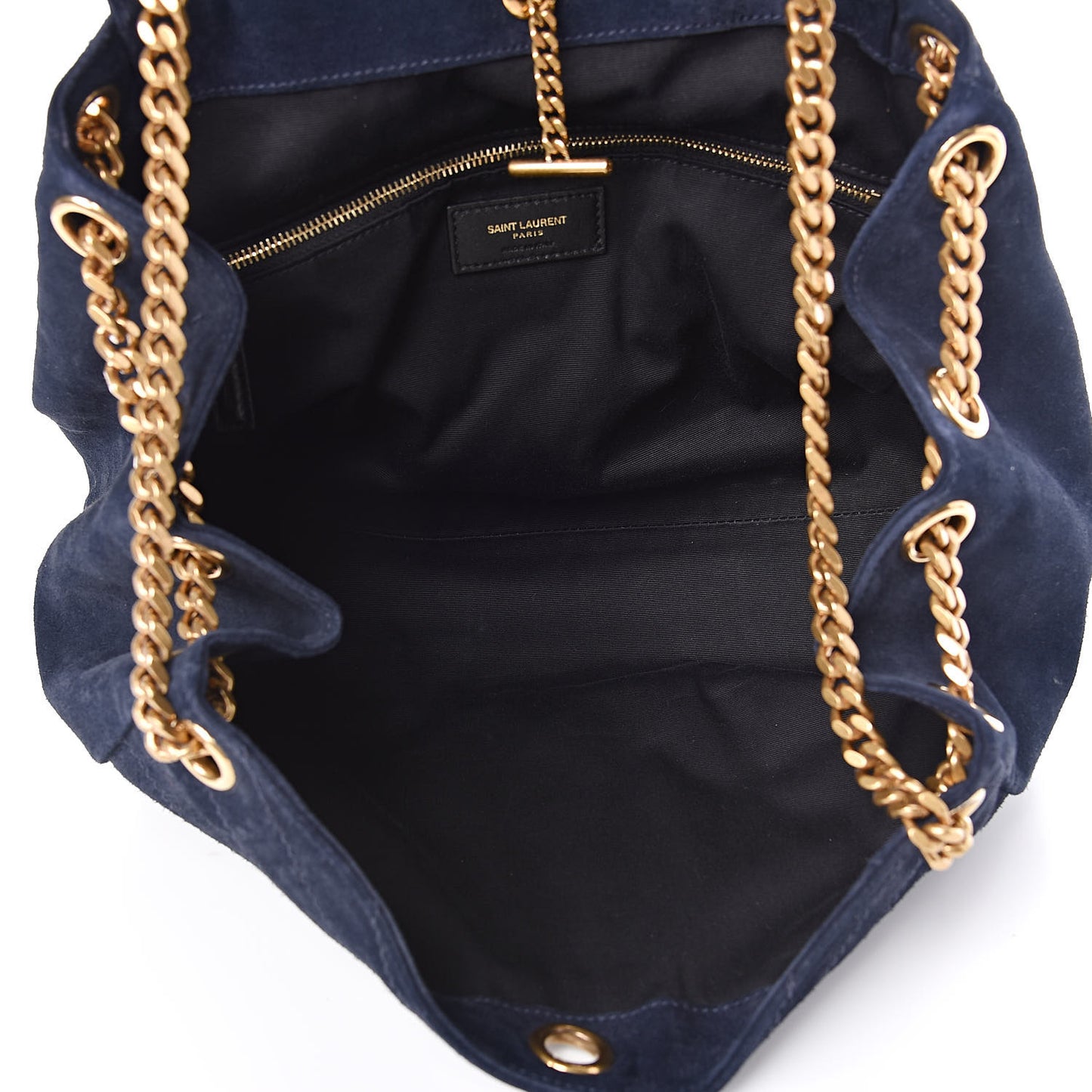 Suede Chevron Monogram Large Nolita Blue