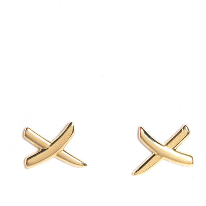 Tiffany 18K Yellow Gold Paloma's Graffiti X Earrings 1 of 6