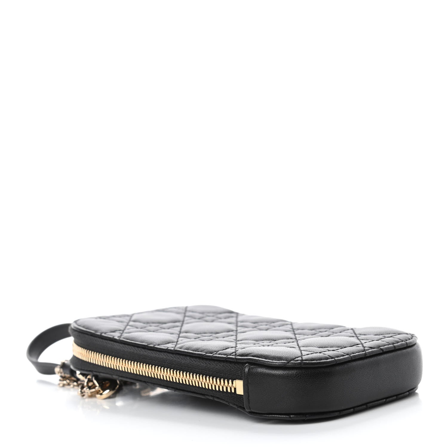 Christian Dior Lambskin Cannage Lady Dior Phone Holder Black 3 of 4