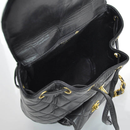 Chanel Lambskin Quilted Backpack Black 7 of 10
