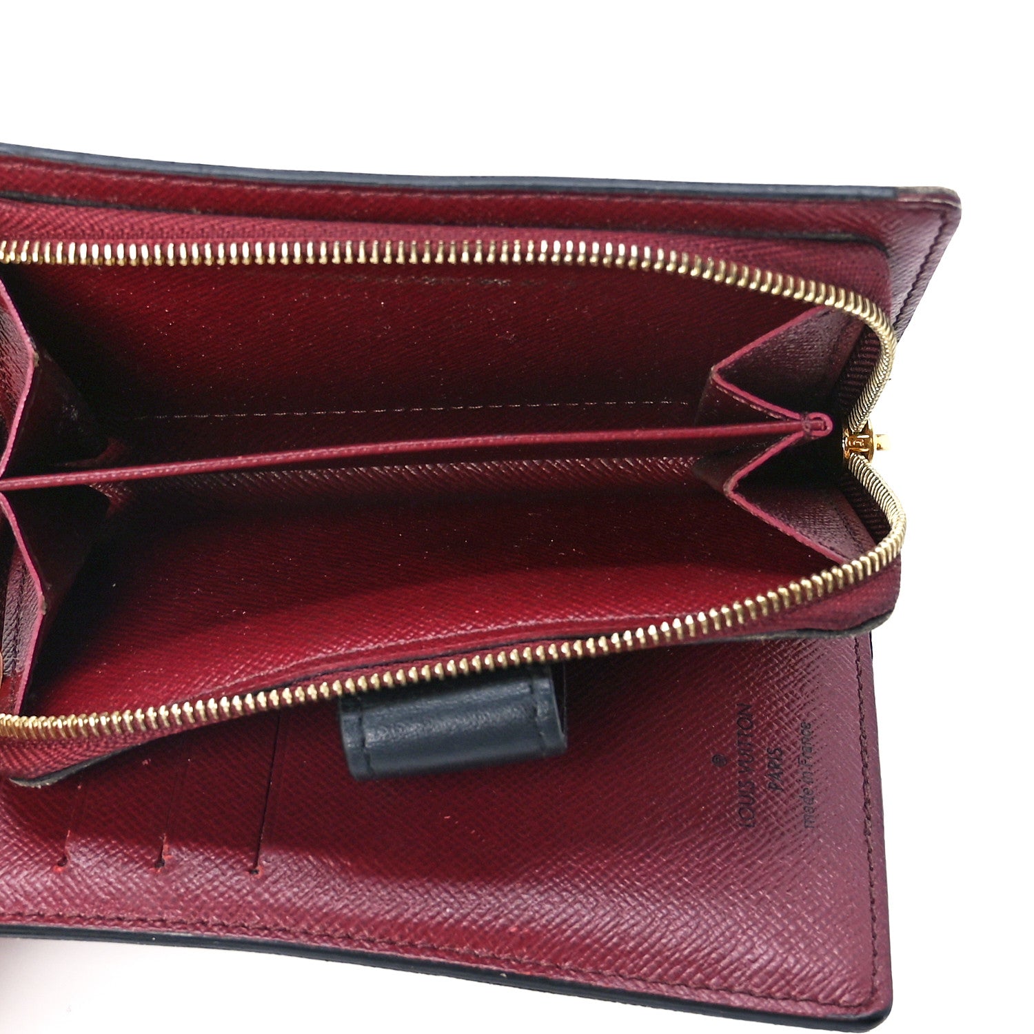Louis Vuitton Damier Ebene Juliette Wallet Bordeaux Black 5 of 15