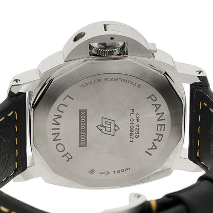 Panerai Stainless Steel Calfskin 44mm Luminor Logo Manual Winding Watch Black PAM01084 4 of 5