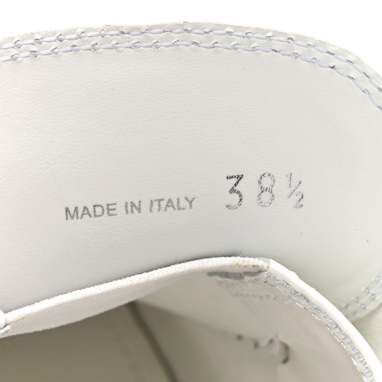 Prada Vernice Triangle 50mm Loafers 38.5 White 8 of 13