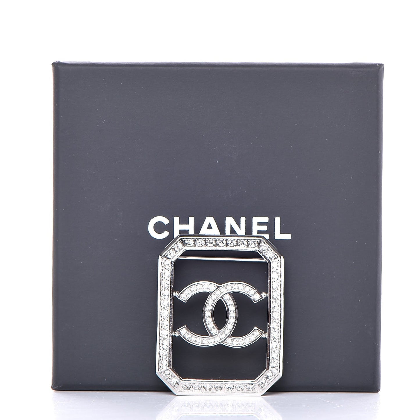 Crystal CC Brooch Silver