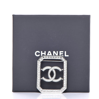Chanel Crystal CC Brooch Silver 5 of 5