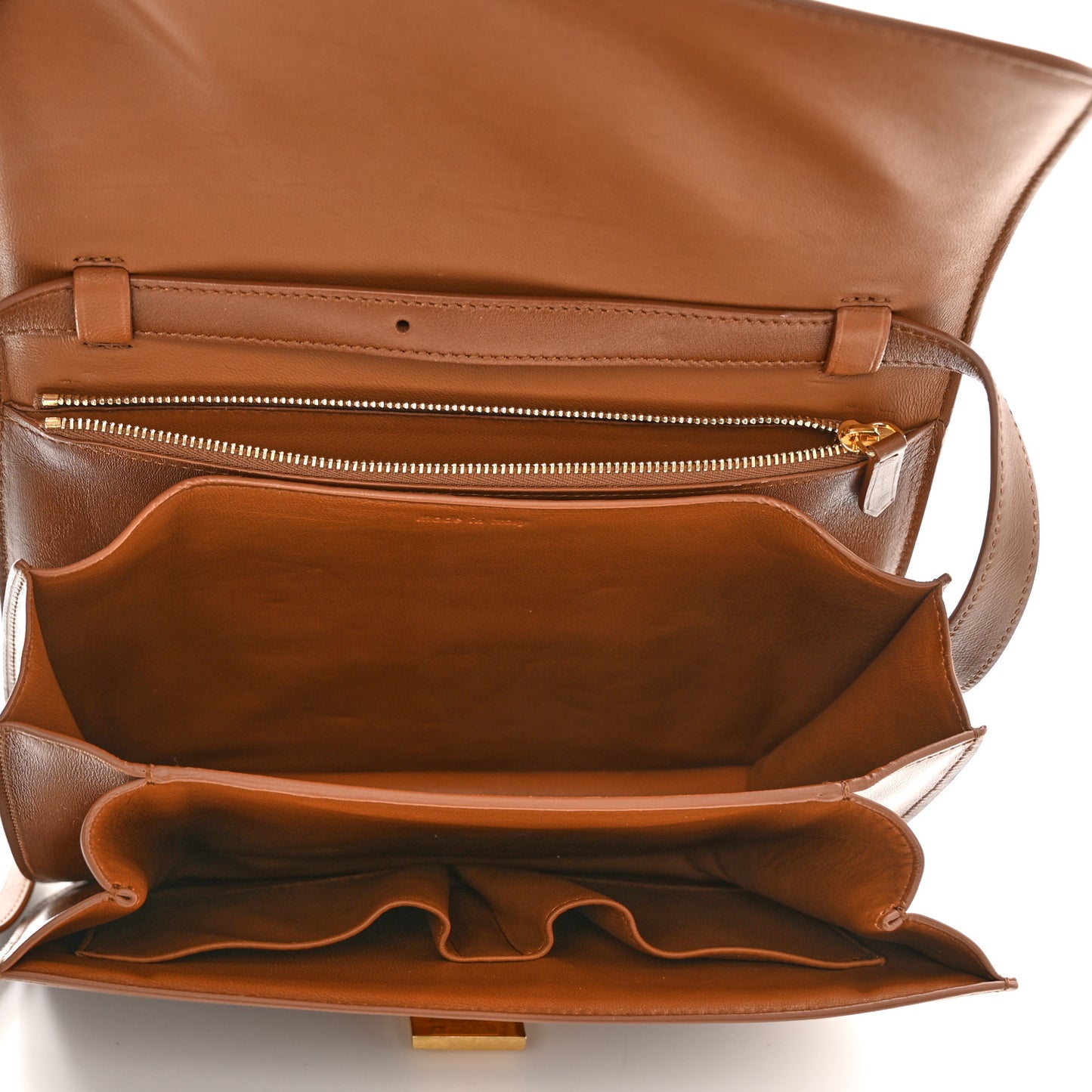 Box Calfskin Medium Classic Box Flap Bag Camel