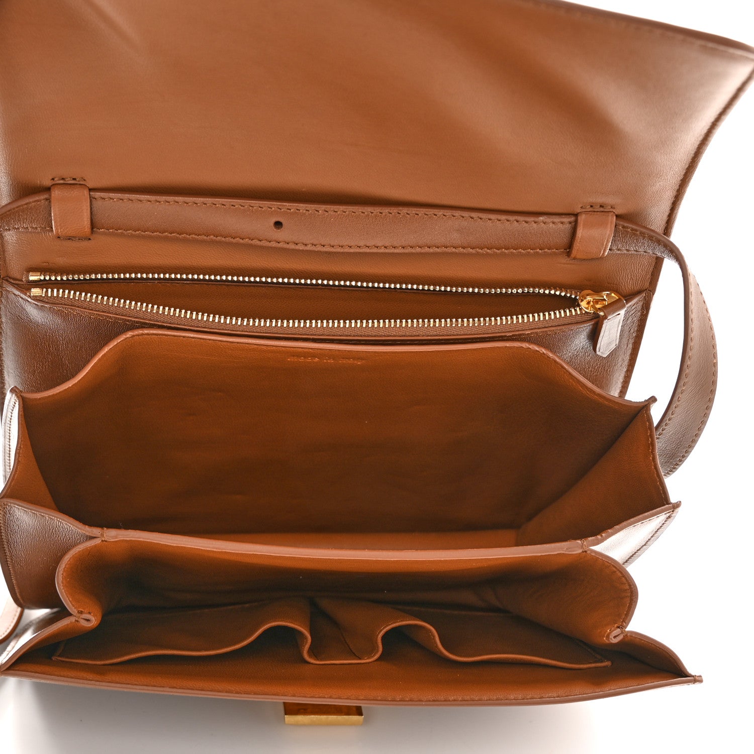 Celine Box Calfskin Medium Classic Box Flap Bag Camel 5 of 10