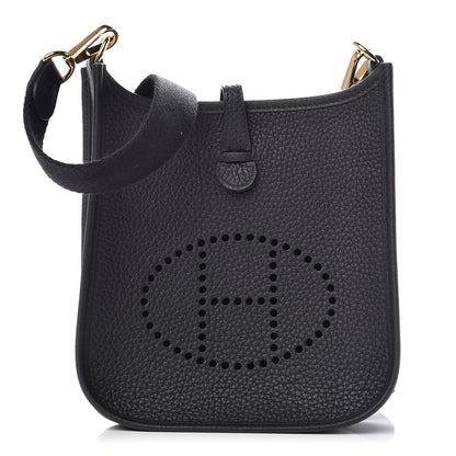 Hermes Taurillon Clemence Evelyne TPM Black 1 of 11