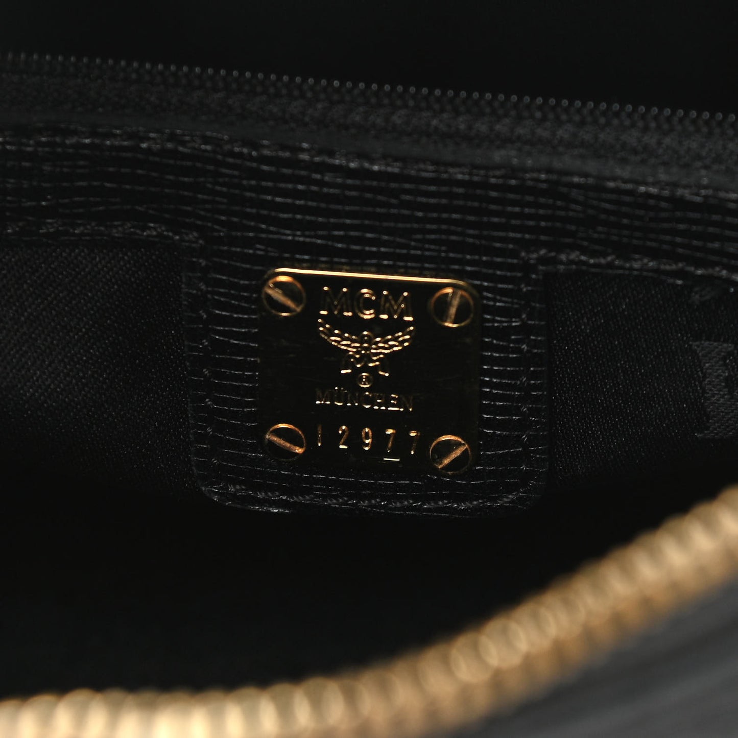 Grained Calfskin Studded Boston Bag Black