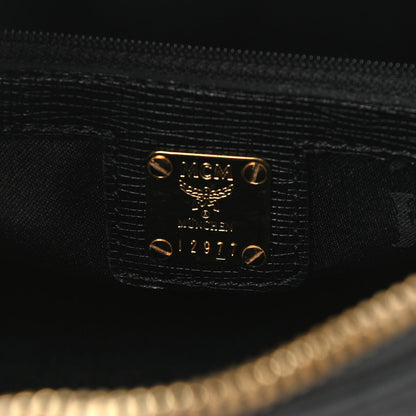 MCM Grained Calfskin Studded Boston Bag Black 6 of 12