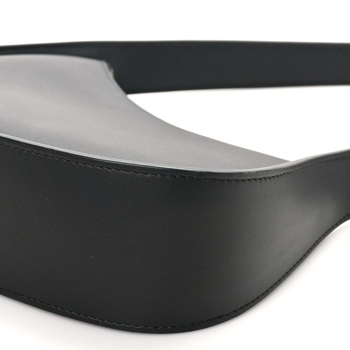 Smooth Calfskin Half Moon Shoulder Bag Black