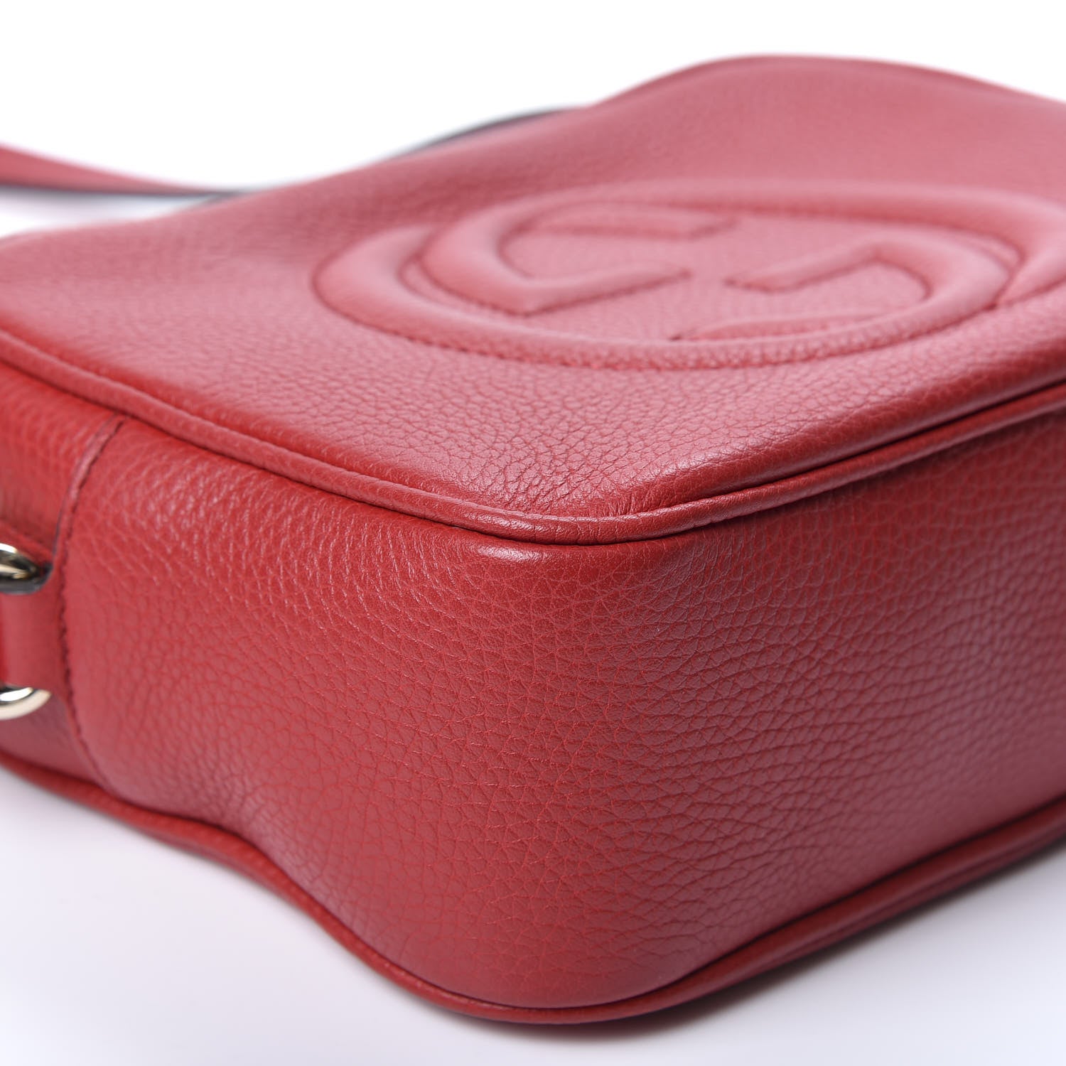 Gucci Pebbled Calfskin Small Soho Disco Bag Tabasco Red 5 of 9