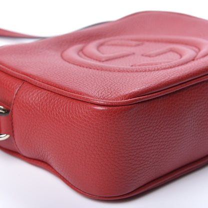 Gucci Pebbled Calfskin Small Soho Disco Bag Tabasco Red 5 of 9