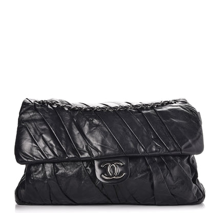 Chanel Glazed Calfskin Twisted Maxi Flap Black 1 of 7